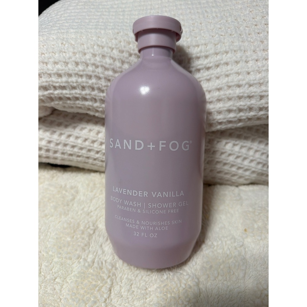 Sand + Fog Lavender Vanilla Body Wash Shower Gel 32 fl oz Purple Bottle NEW